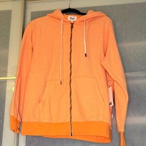 Orange Zip-Up Hoodie